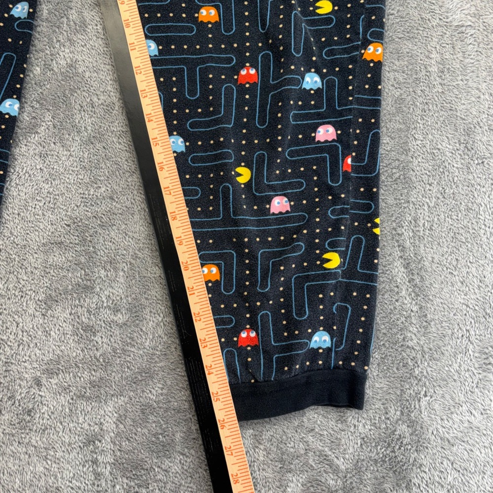 Pac-Man Pajama Pants Mens Large Black Good‎ All Over Maze Print Cotton Lounge - Picture 11 of 14